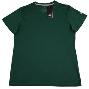 Adidas Women's L Short Sleeve Tee Climalite Go-To Performance Olive Green - NWT